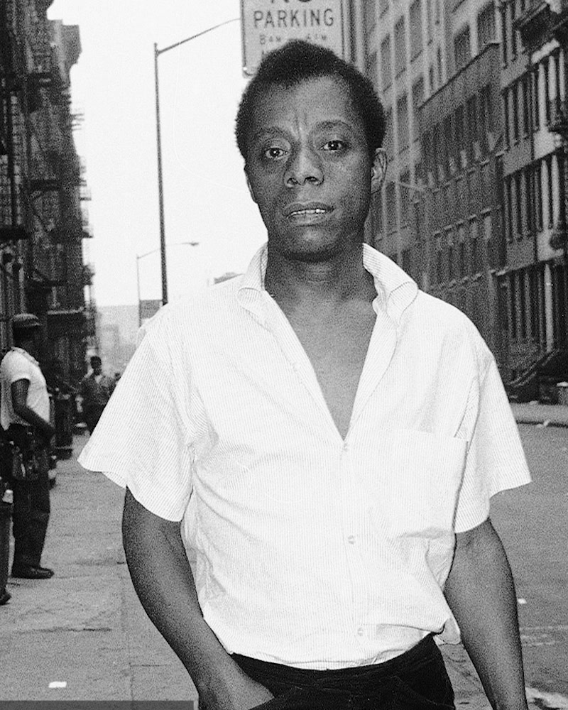 James Baldwin on a New York street, a frame from the Black History in Two Minutes (or so) episode Baldwin vs. Buckley