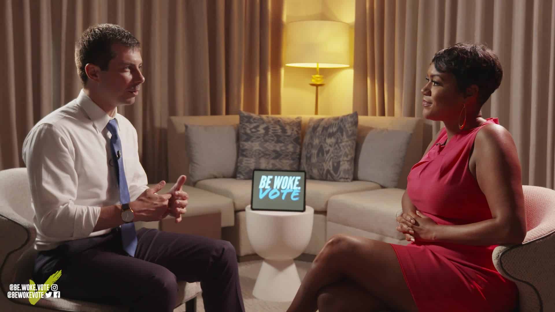 Pete Buttigieg in conversation with Tiffany D. Cross