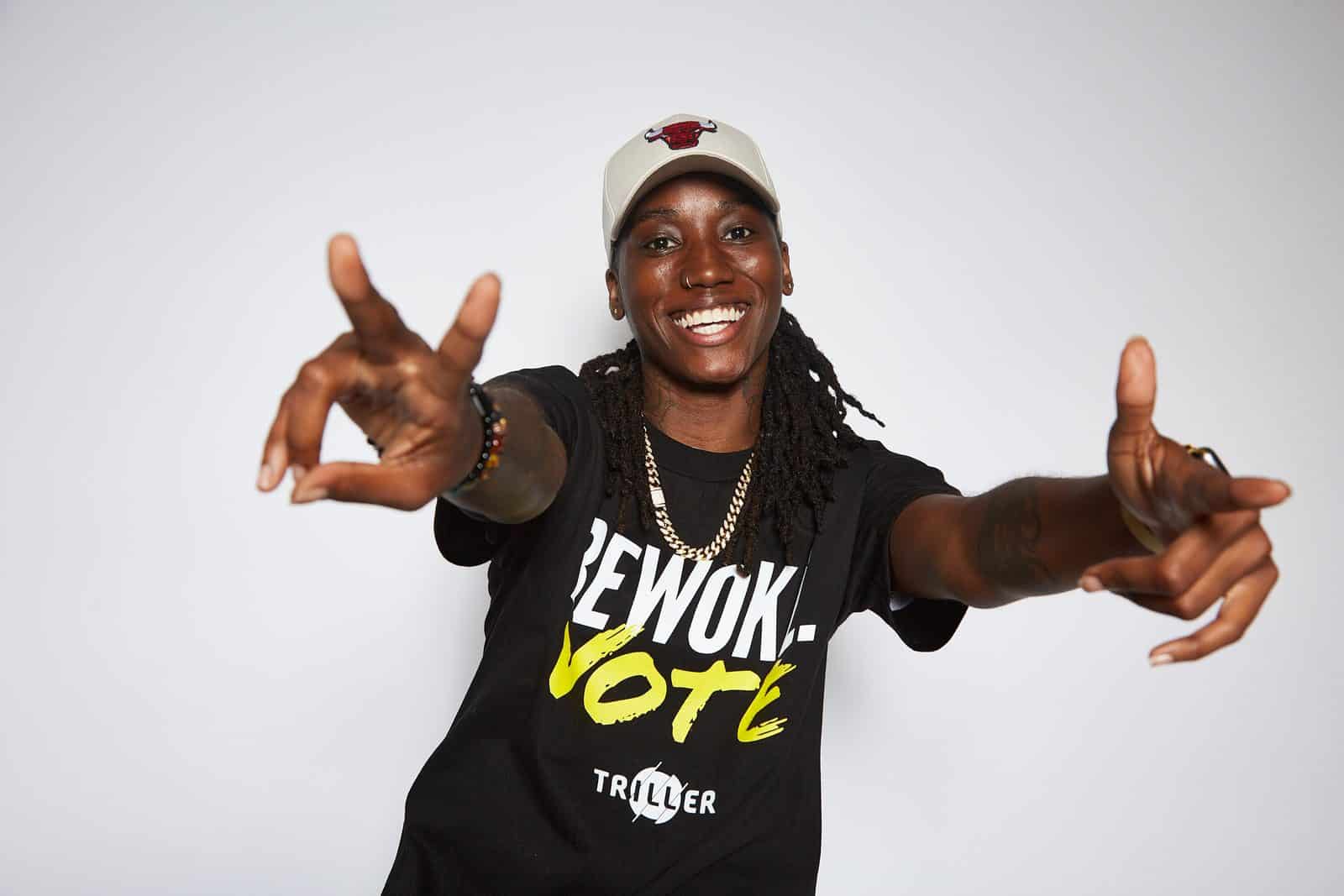 Behind the scenes at the Be Woke.Vote 2020 photo shoot, in black and white